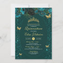 Search for blue butterfly quinceanera invitations Sparkle