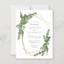 Search for geometric greenery wedding invitations Typography