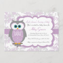 Search for purple owl baby shower invitations Adorable