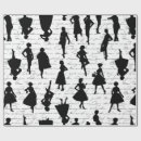 Search for vintage dress wrapping paper 1950s