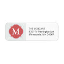 Search for red chevron return address labels Stripes