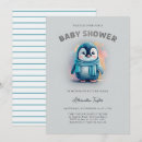 Search for penguin baby boy shower invitations Baby its cold outside