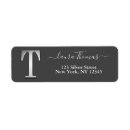 Search for monogram t return address labels Initial