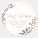 Search for floral round return address labels Modern