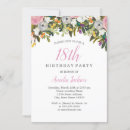 Search for pink flowers 18th birthday invitations Floral