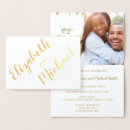 Search for foil engagement party invitations Gold