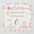 Search for robot square invitations Cute