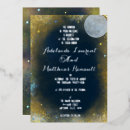 Search for silver stars wedding invitations Midnight sky
