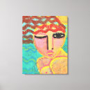 Search for abstract portrait canvas prints Woman