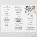 Search for tri fold wedding programs Floral