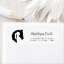 Search for horse silhouette return address labels Cowgirl