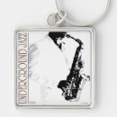 Search for jazz music key rings Illustration