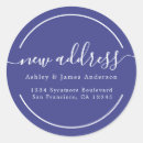 Search for blue house return address labels New home
