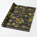 Search for leaf wrapping paper Black and gold