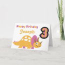 Search for dinosaur 3rd birthday cards Girl