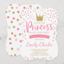 Search for gold princess baby shower invitations Pink and gold