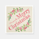 Search for elegant christmas napkins Botanical greenery