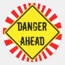Search for ahead round stickers Warning
