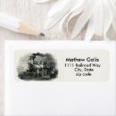 Search for train return address labels Vintage