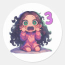 Search for number 3 stickers Girl
