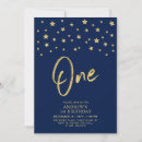 Search for star 1st birthday invitations Modern
