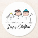 Search for snowman coasters Snoopy
