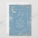 Search for starry night baby shower invitations Crescent moon