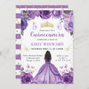 Search for dark purple quinceanera invitations Floral