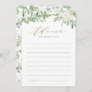 Search for bridal shower game advice cards Greenery