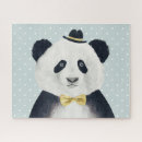 Search for panda bear puzzles Watercolor