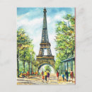 Search for vintage eiffel tower postcards France