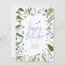 Search for blue floral birthday invitations Botanical
