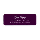 Search for purple elegant return address labels Bold