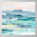 Search for watercolor waves painting posters Beach
