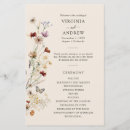 Search for rustic wedding programs Watercolor floral