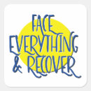 Search for slogan square stickers Recovery