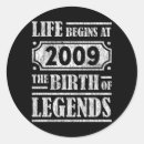 Search for 2009 small round stickers Birthday