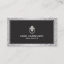 Search for black and silver business cards Real estate agent