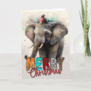 Search for african animal christmas cards Elephant