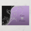 Search for purple black swirl wedding invitations Floral