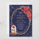 Search for 5x7 beauty and the beast invitations Red roses