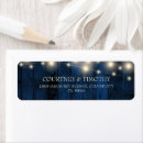Search for string lights return address labels Navy blue