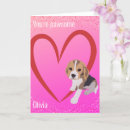 Search for beagle valentines day cards Pink