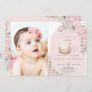 Search for cherry blossom 1st birthday invitations For kids