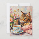 Search for tea cups postcards Cat