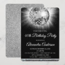 Search for silver 40th birthday invitations Black