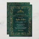 Search for gold green sweet 16 invitations Tiara
