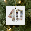 Search for 40th birthday christmas tree decorations Black and white