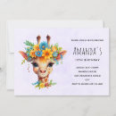Search for africa birthday invitations Giraffe