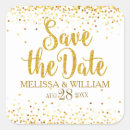 Search for glitter save the date stickers Gold